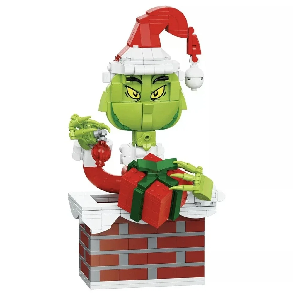 The Chimney Grinch Building Kit 504-Plastic Pcs Set CHRISTMAS Brick Building Set
